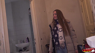 GERMAN SCOUT - Blonde tall Babe Julia Maze seduce to Cheating Casting Fuck at Model Job