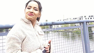 GERMAN SCOUT - Small Latina Midget Munequita Enfadada talk to Big Shaft Casting Fuck in Berlin