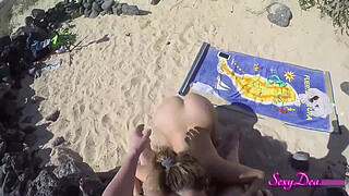 Tantalizing Temptation: Sexydea's Beach Doggystyle POV Will Fulfill Your Fantasies