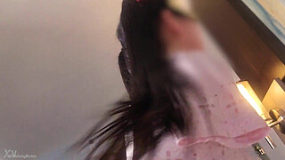 Cute No Arm Asian Bouncing On Owners Penis