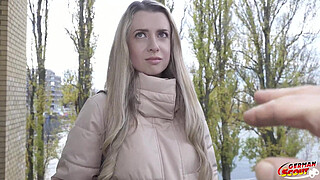 GERMAN SCOUT - Slim Office Chick Adriana Sweetblonde Pick Up for Casting Fuck in Berlin