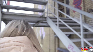GERMAN SCOUT - Slim Office Chick Adriana Sweetblonde Pick Up for Casting Fuck in Berlin