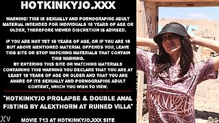 HKJ prolapse & double anal fisting in public 3.february.2025