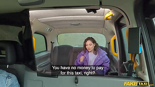 Fake Taxi Mature woman gets her wet bald pussy slammed in the back of a cab