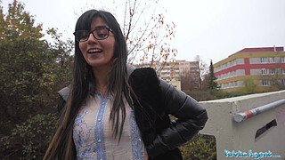 Public Agent Pakistani girl with big titties having sex with a guy in washroom