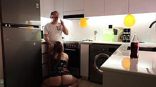 I fucked my friend's mom in the kitchen after his birthday