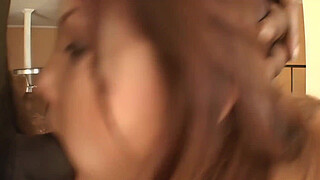 Redhead Phoebe is in an interracial gang bang with a few black guys