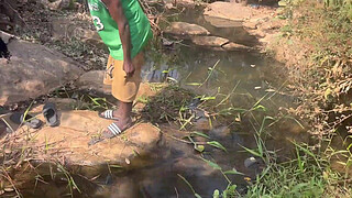 We nearly got caught by Fulanis in the riverside fucking