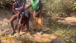 We nearly got caught by Fulanis in the riverside fucking