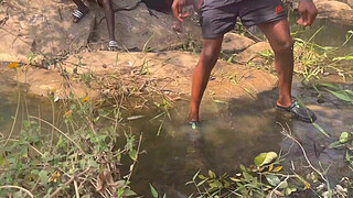 We nearly got caught by Fulanis in the riverside fucking