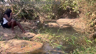 We nearly got caught by Fulanis in the riverside fucking