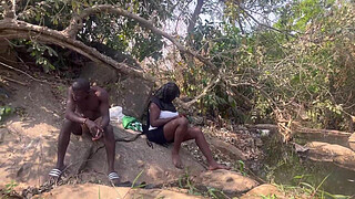 We nearly got caught by Fulanis in the riverside fucking