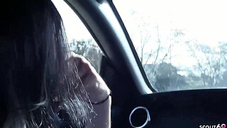 Sexy blonde Cougar Wife Pick Up Big Penis Boy on the way home and talk him to Cheating Fuck when husband is away