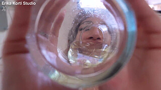 FIRST DVP! Beautiful teen Megan Love with perfect butt gets first double vaginal penetration along with squirts of piss in mouth from five big cocks EKS605