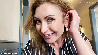 Public POV Blowjob From Hot Big Tits MILF Julia North Inside Coffee Shop