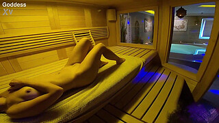 Steamy Sauna Seduction: Big Booty Girl Gets Pounded Hard