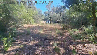 Outdoor Camper Gets Internal Creampie Public Forest