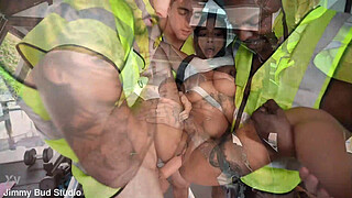 Arab chick With Hijab turns on the workers in the gym and we end up in a gangbang