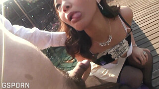 Glamourous and elegant japanese milf need two hot cocks for hot threeway