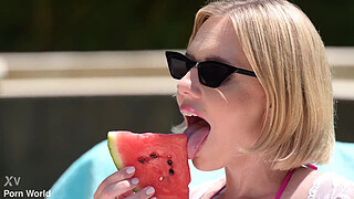 Bikini Clad Beauty Rebel Rhyder Initiates An Interracial Summer Affair By The Pool GP3315