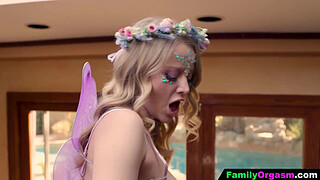 FamilyOrgasm - Fairy Step Sister Blinks her Pussy in Stepbrother's Mouth