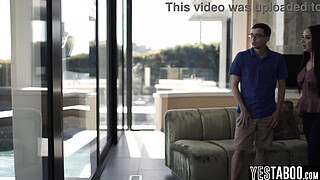 Furious big boobies MILF fucks big penis neighbor in front of wife