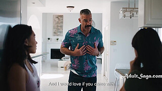 Matching Dresses, Hidden Messes (Family Conspiracy, Dominating Perverted step Dad & 2 Teen Girls)