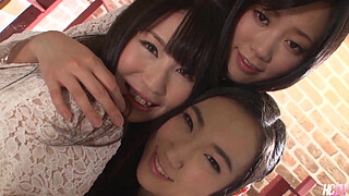 Japanese Chicks Haruna, Sanae Momoi and Uta Kohaku Enjoy a Cumfest