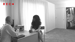 Black chick Nyomi Banxxx Gets Her Pussy Pounded by a White Shaft