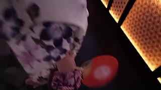 Beautiful and divine tits peeking out from a yukata and a pie-pan pussy with light pigmentation [Yunachi (stage actor)].