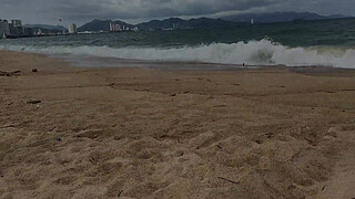 slutty cute chick seduced stranger at the resort, while her BF was at home