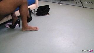 Small Shaft Cuckold wach his Frustrated Bombshell Wife while Cheating Interracial Fuck with Black Monster Dick