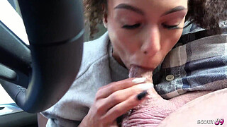 German Half African brown skin small Tits Teen Lia Amalia Pick Up for no condom Fuck by old Guy