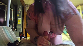 Candid collection: Mature milf SandraSlobbing on mouth-watering penis gagging deepthroat in reality amateur homemade porno