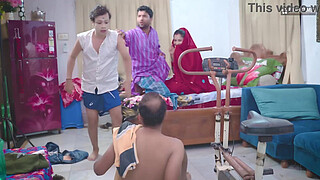 Desi Bihari Bhabhi Fucked Three Boys Infront of Her HUsband Double Anal ( Hindi Audio )