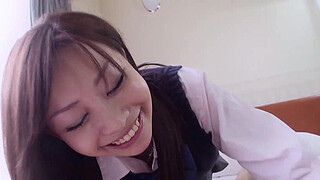 Japanese Teen 18 in Uniform and Mini Skirt Pick Up for uncensored POV Casting Fuck with Deep Cum inside Pussy in Japan