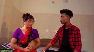 College boy Fucks New Maid Bhabhi alone at Home! Hindi Hardcore Sex